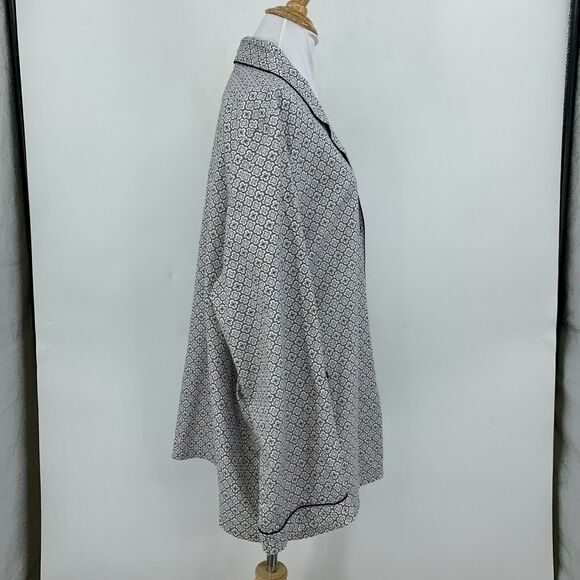 Nordstrom Lingerie Pajama Shirt Women Plus Size 2X Notch Collar Button Night Top - Picture 4 of 10